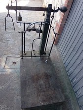 ANTICA BILANCIA DA TERRA STADERA BASCULA ORIGINALE VINTAGE LEGNO