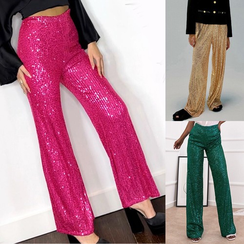 Pantaloni donna paillettes