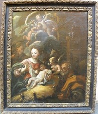 Ambito Francesco De Mura - Franceschiello (Napoli 1696-1782) Natività cm 80x62