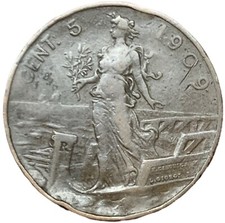 5 CENTESIMI 1909 - ITALIA SU