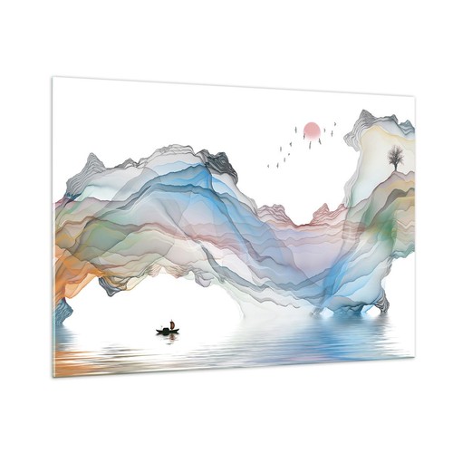 Quadro vetro 100x70cm onde - quadro,