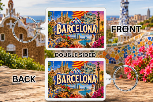 Barcelona keyring travel - barcelona,