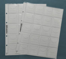 2 FOGLI INSERTI X ALBUM RACCOGLITORE PORTA MONETE A 20 TASCHE SPAZI MASTERPHIL
