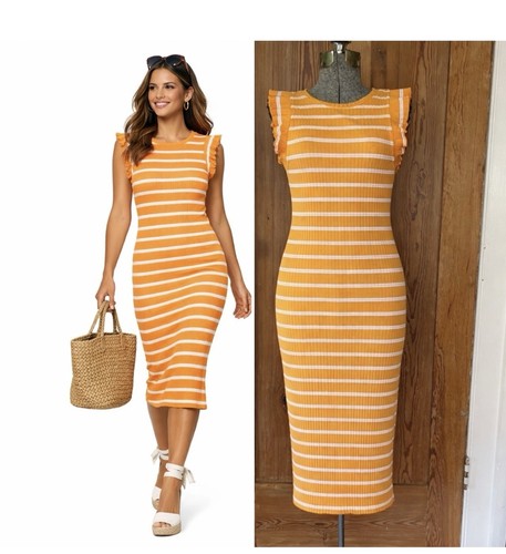 Vestito longuette costine - vestito,