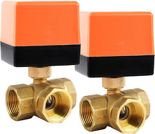 2 Pezzi Elettrovalvola Valvola Motorizzata 3 Vie DN20 3/4 Pollici AC230V Valvola