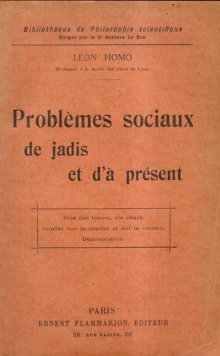 Problèmes sociaux jadis et - sociaux,