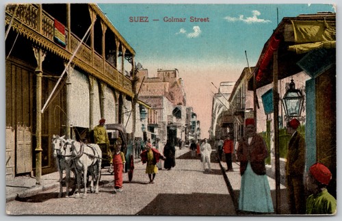 C1920s cartolina suez egitto - cartolina,