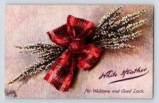 Greetings postcard a sprig - greetings, 'a