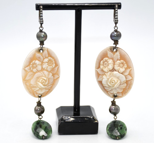 Orecchini cameo perle - , e