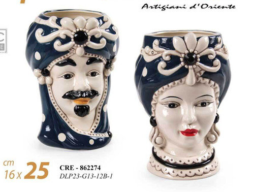 Coppia vaso testa - coppia,