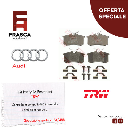 Pastiglie freno posteriori trw - pastiglie,