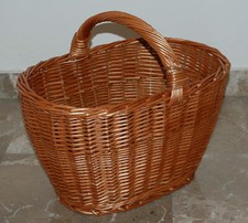 Cesto in vimini legna pellet funghi ortaggi biancheria 49x37x h.36 cm Robusto