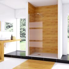 190CM WALK IN DOCCIA VETRO TEMPERATO 6MM ANTICALCARE MULTI FASCE SATINATE OPACHE