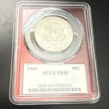 Moneta mezzo dollaro 1964 PCGS