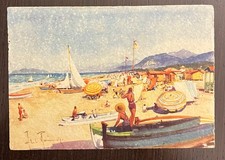 SPETTACOLARE CARTOLINA LUCCA - FORTE DEI MARMI - FG VG 1938 CARTOLERIA GIANNELLI
