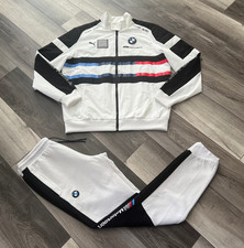 Puma BMW Motorsports Tuta Uomo Track Jacket + Felpa Bianco Nero Medium