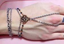 Bracciale BACIAMANO donna Triquetra Triscele in Acciaio nodo celtico argento