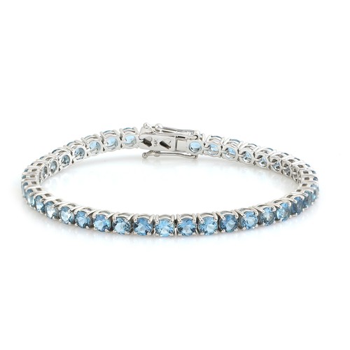 Bracciale tennis acquamarina - bracciale,