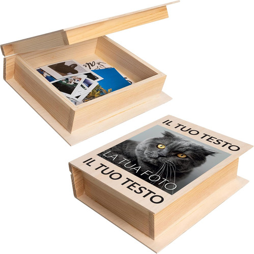 Grande scatola libro legno - scatola,