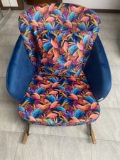 SEDIA A DONDOLO VELLUTO POLTRONA MODERNA SOGGIORNO CUCINA BOTANIKA