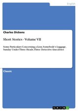 Short stories volume vii - stories,
