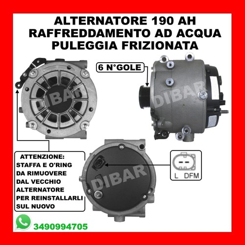 Alternatore acqua 190ah - acqua,