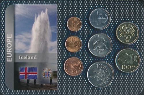 Monete islanda brillant fior - islanda,