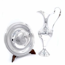 Anfora con Piatto in Argento 800 Stile Inglese by Siddiolo Argenti 