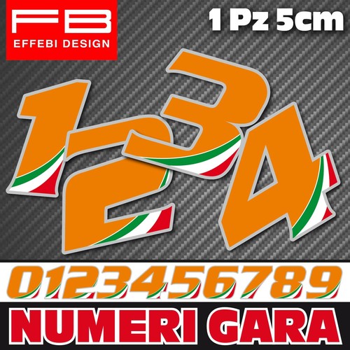 Adesivo sticker numeri gara - numeri,