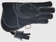 Guanto Da Falconeria In Pelle Nubuck 12 Pollici 3 Strati (Nero Morbido)