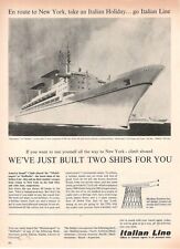 ITALIAN LINE NAVE MICHELANGELO Pubblicità originale 1965 ITALIA NAVIGAZIONE