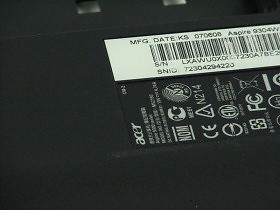 Scocca inferiore acer aspire - inferiore,