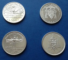 500 lire argento Città del Vaticano lotto 2 monete 1958 (accento) - 1978