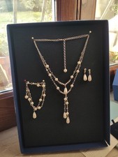 Swarovski Swan Parure Originale Vintage bracelet, Necklace, Earrings #851883