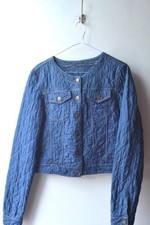 198 vintage denim quilted - vintage,