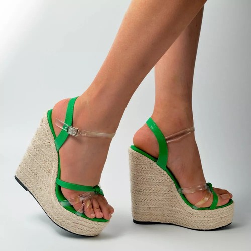 Sandali espadrilles zeppa - espadrilles, 12