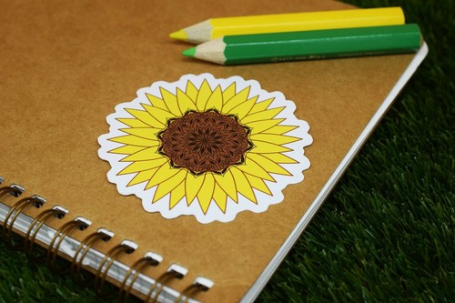 Adesivo girasole mandala