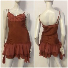 PINKO Vestito abito mattone pizzo sangallo Tg XS/S