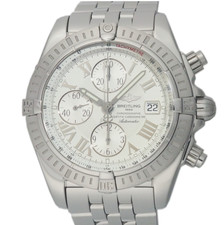 Breitling Chronomat Evolution A13356 quadrante bianco romano modello giappone...