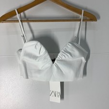 ZARA corsetto bustier bianco