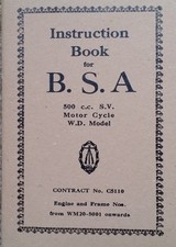 BSA M20 WD Instruction Book