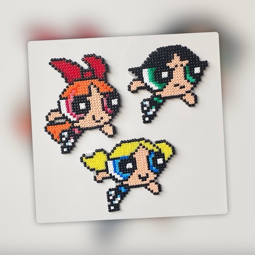 Powerpuff girls handmade - handmade, bead