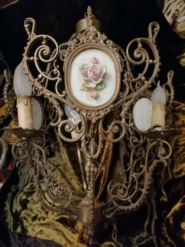 Lampadario vintage porcellana - lampadario,