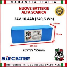 Interno Batteria 24 Volt 10.4 Ah Litio (249,6 Wh) Bici Elettrica Monopattini