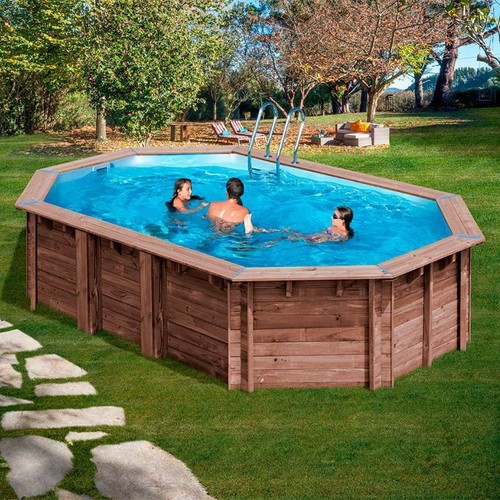 Piscina ovale legno - in, bambù