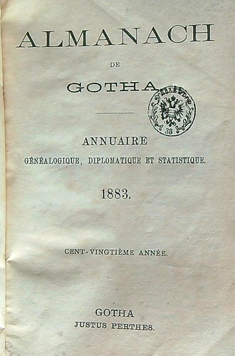 Almanach gotha annuaire - gotha.,