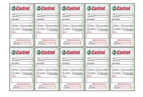Adesivi castrol oil service - 30,