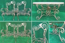 SALOTTO IN VERO FERRO PIENO BATTUTO A MANO - ARTIGIANALE - DA GIARDINO, ESTERNO