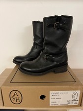 ASH stivali neri con fibbie in pelle numero 39.5 come nuovi - stivaletti