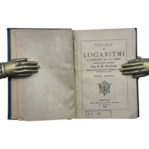Tavole logaritmi lande - tavole, la